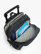 Rugzak Op Wieltjes 2 Compartimenten Cameleon Blauw vintage urban SR40-vue-porte