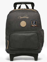 Sac A Dos  Roulettes 2 Compartiments Cameleon Gris vintage urban SR40