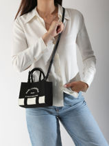 Sac Bandoulire Rsg Coton Karl lagerfeld Noir rsg A3W50027-vue-porte