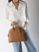 Sac  Main Belleville Cuir Lancel Marron belleville A13736-vue-porte