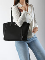 Sac Port paule K Ikon Nylon Karl lagerfeld Noir k ikon A3W30117-vue-porte
