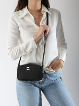Sac Bandoulire K Ikon Nylon Karl lagerfeld Noir k ikon A3W30128-vue-porte