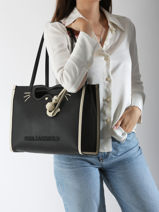 Sac Port paule K Ikon Karl lagerfeld Noir k ikon A3W30134-vue-porte