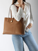 Sac Port paule K Autograph Cuir Karl lagerfeld Marron k autograph A3W30150-vue-porte