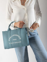 Handtas Rsg Katoen Karl lagerfeld Blauw rsg A1W50010-vue-porte