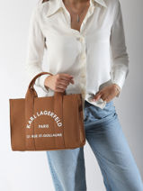 Sac Port Main Rsg Coton Karl lagerfeld Marron rsg A1W50010-vue-porte