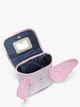 Mini Sac  Dos Caramel et cie Violet family FA-vue-porte