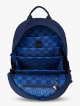 Sac  Dos 2 Compartiments Caramel et cie Bleu boheme FI-vue-porte
