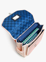 Cartable 2 Compartiments Caramel et cie Rose boheme FI-vue-porte