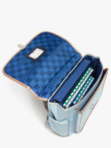 Cartable 2 Compartiments Caramel et cie Bleu boheme FI-vue-porte