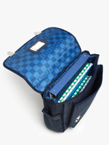 Cartable 2 Compartiments Caramel et cie Bleu fier GA-vue-porte