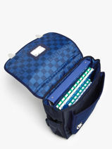 Cartable 2 Compartiments Caramel et cie Bleu fier GA-vue-porte