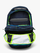 Sac  Dos 2 Compartiments Satch Bleu pack SIN1-vue-porte