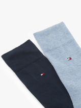 Set Van 2 Paar Sokken Tommy hilfiger Blauw socks 371111-vue-porte