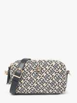 Sac Bandoulire Th Jacquard Polyurethane Tommy hilfiger Bleu th jacquard AW17443