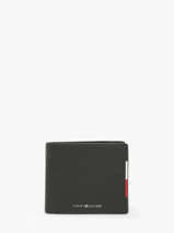 Portefeuille Cuir Tommy hilfiger Noir central AM13515