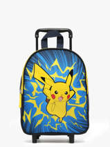 Sac A Dos  Roulettes 1 Compartiment Pokemon Bleu pikachu eclair 25IK204F