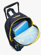 Sac A Dos  Roulettes 1 Compartiment Pokemon Bleu pikachu eclair 25IK204F-vue-porte