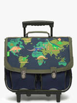 Cartable  Roulettes Tann's Bleu les fantaisies g 47272