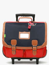 Cartable  Roulettes 2 Compartiments Tann's Rouge les fantaisies g 43124