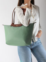 Longchamp Le pliage original Besace Vert-vue-porte