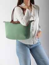 Longchamp Le pliage original Besace Vert-vue-porte