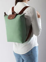Longchamp Le pliage original Rugzak Groen-vue-porte