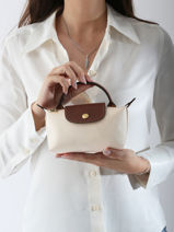 Longchamp Le pliage original Pochette Beige-vue-porte
