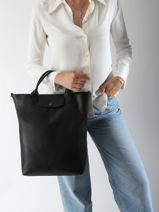 Longchamp Le pliage xtra Sac port main Noir-vue-porte