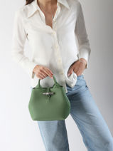 Longchamp Le roseau Sac port main Vert-vue-porte