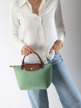 Longchamp Le pliage original Sac port main Vert-vue-porte