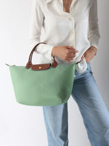 Longchamp Le pliage original Sac port main Vert-vue-porte