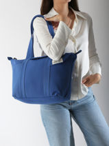 Longchamp Le pliage worker Schoudertas Blauw-vue-porte
