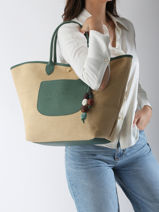Longchamp Le panier pliage perles Besace Vert-vue-porte
