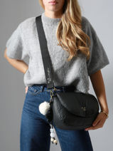 Cross Body Tas Alizier Woomen Zwart alizier WALI04-vue-porte