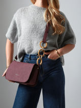 Sac Bandouli�re Heliconia Woomen Violet heliconia WHEL03-vue-porte