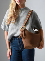 Sac Bandouli�re Camomille Woomen Marron camomille WCAO03-vue-porte