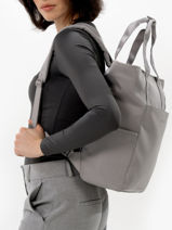 Rugzak 1 Compartiment Met 14" Laptopvak Kapten and son Grijs backpack LINDBY-vue-porte