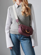 Sac Bandouli�re S Crocus Woomen Violet crocus WCRO03-vue-porte