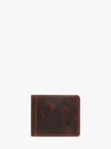 Chequehouder Met Portemonnee Leder Maverick Bruin the original MAVTO004