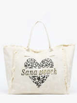 Sac Port paule Cabas Coton Miniprix Beige cabas Q641