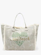 Sac Port paule Cabas Coton Miniprix Vert cabas Q641
