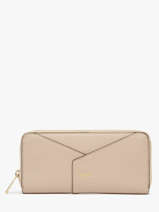 Portefeuille Cuir Lancel Beige enveloppe A13711