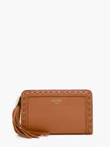 Portefeuille Compact Premier Flirt Cuir Lancel Marron premier flirt A11136