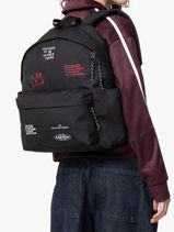 Sac  Dos 1 Compartiment + Pc 14" Eastpak Noir eastpak x basquiat A5BG4BAS-vue-porte