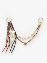 Dubbele Bag Charm Bear Viamailbag Oranje short charm L