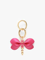 Sleutelhanger Libel Metaal En Leder Lancel Roze charms A13868