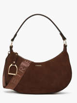 Sac Port� �paule Altesse Suede Cuir Etrier Marron altesse suede EASU017M
