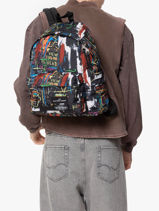 Sac  Dos 1 Compartiment + Pc 14" Eastpak Multicolore eastpak x basquiat A5BG4BAS-vue-porte