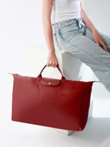 Longchamp Le pliage green Sac de voyage Rouge-vue-porte